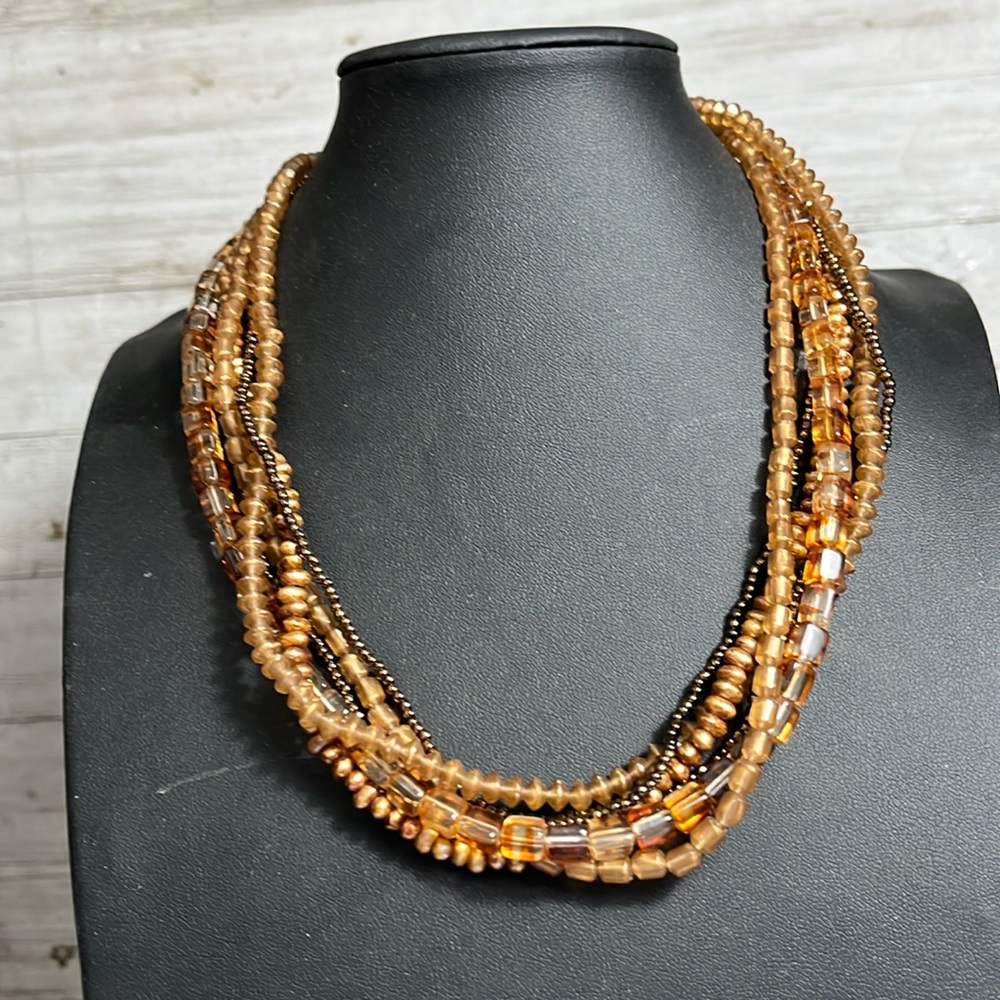 Amber colored necklace